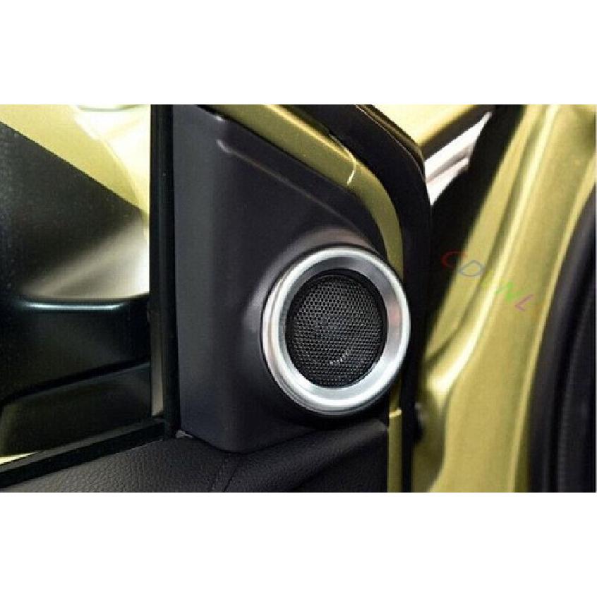 2017-2022 Silver Steel A Pillar Speaker Frame Cover Trim 2Pcs For Honda CRV CR-V