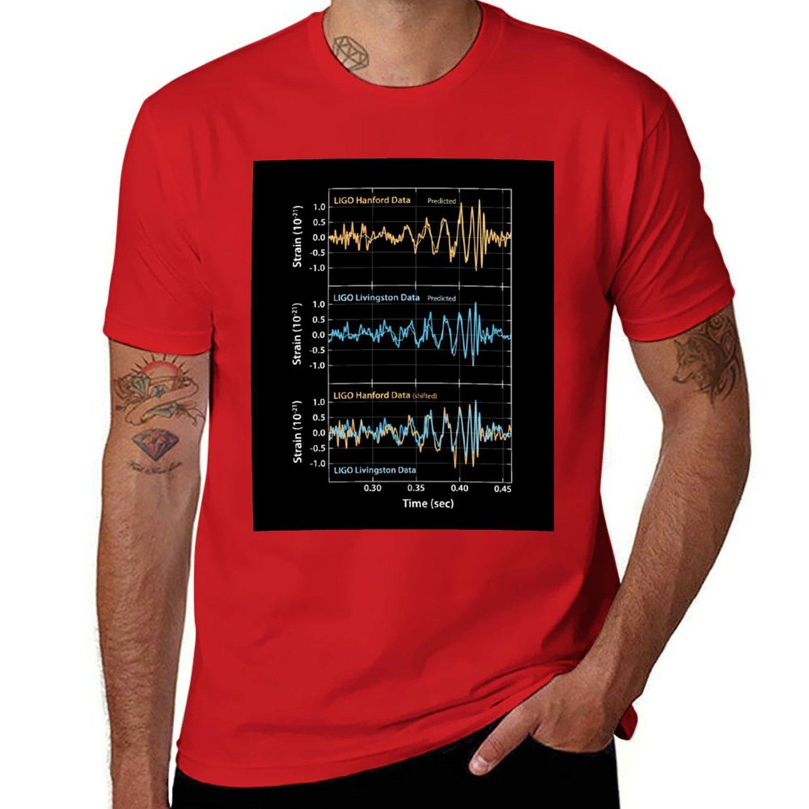 Gravitational Wave Signals C0288373 TShirt Short Sleeve Tee Vintage Clothes Cute Tops Customs Tshirt Men M