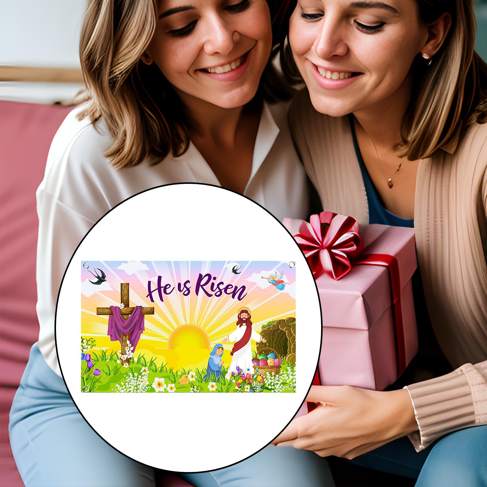 

Пасхальный фон для фотосъемки Пасхальный декор Мультяшный флаг Подвесной баннер Фон для стенда Реквизит Гараж Спальня Забор Сад