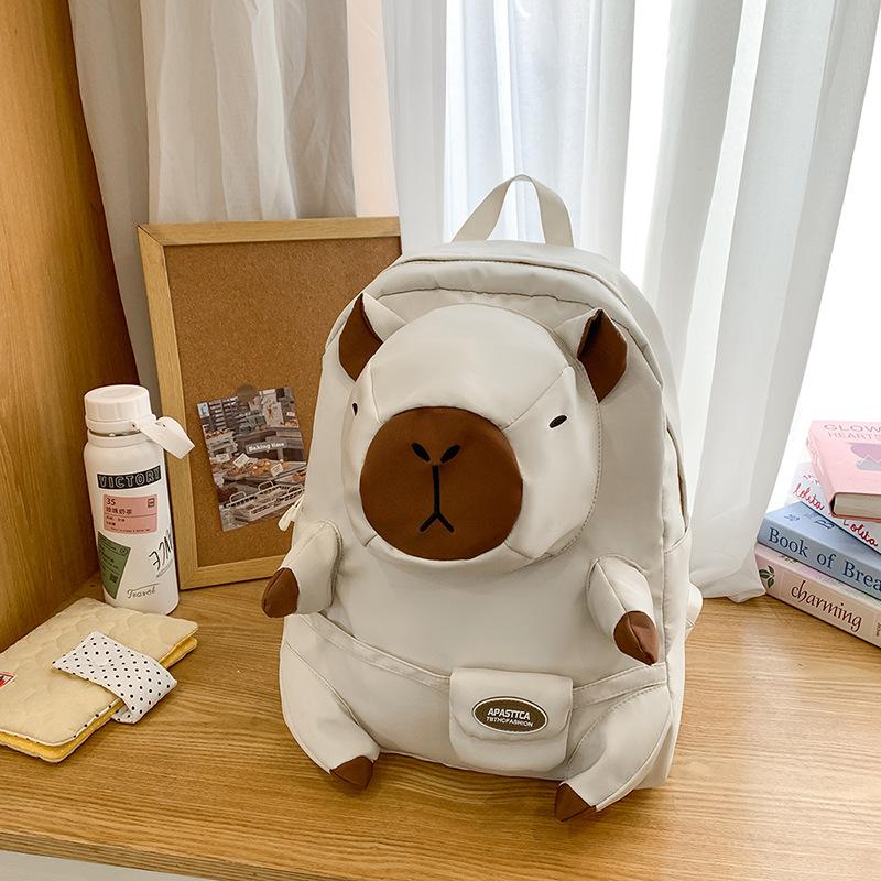 College Students Cute Capybara Backpack Junior High School Students High School Students Cute Backpack.