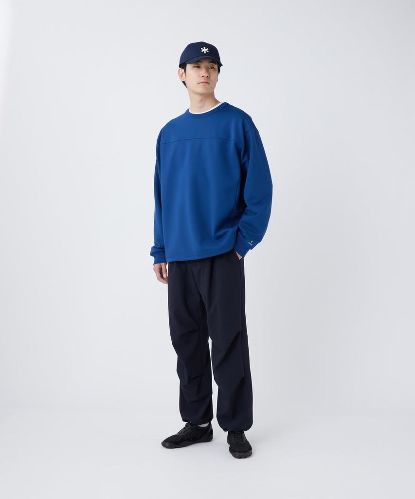 Double Knit Pullover Knit Sweater Cut and Sew Long Sleeve BLUE M [Snow Peak] CS-26SU007 T-Shirt Men's Women's