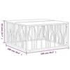 VidaXL Table basse argenté acier inoxydable-bois massif récupération 350072