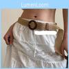 Bohemian Woven Cotton Linen Belt With Round Buckle For Women Summer Dress Accessories