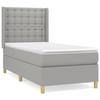Maison Exclusive - Sommier à lattes de lit avec matelas Gris clair 100x200cm Tissu