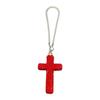 Elegante Crucifijo de Arcilla Colgante con Acento de Cristal para Espejo Retrovisor de Coche Accesorios Colgantes para el Interior del Coche