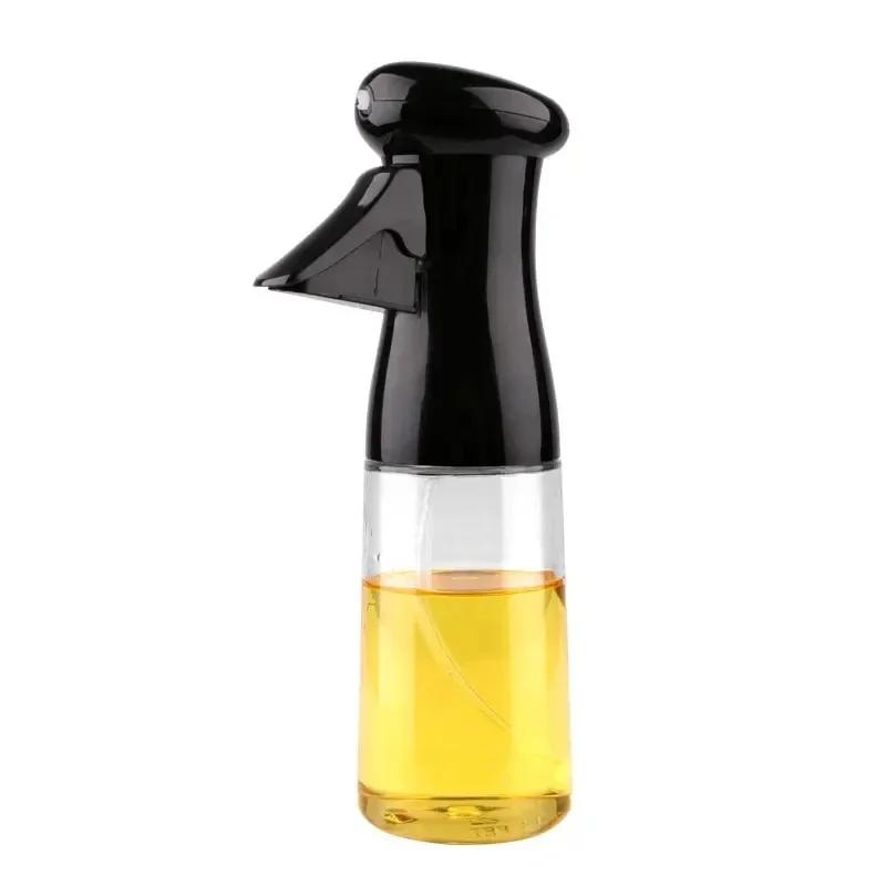 1PCS Black Transparent Kitchen Oil Bottle Cooking Oil Spray Olive Bottle Fitness Barbecue Spray Oil Dispenser Household