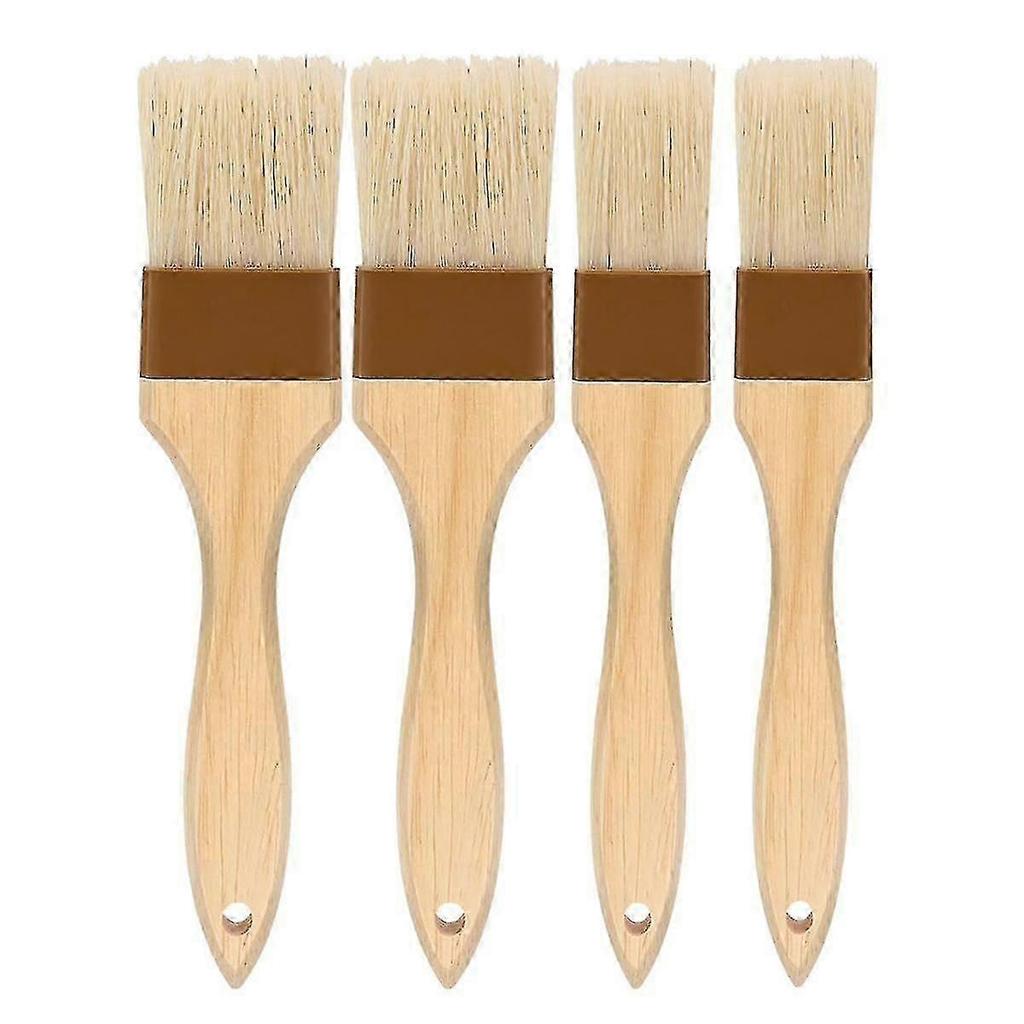 Pastry Brush,Basting Brush for Cooking,Bristle BBQ Brush for Oil & Sauce,Wooden Handle Food Brush for Baking