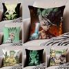 Anime SciFi Dr Stone Cushion Cover Throw Pillow Cover Hidden Button Durable Polyester Chair Cushion