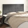 3116533 vidaXL Headboards 4 Pcs Dark Grey 90x5x78-88 Cm Velvet.
