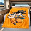 1PC Son Goku  Print Flannel Blanket, High quality All Seasons, Home Decor, Warmth and Comfort, Perfect for Christmas Gifts