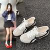 Single Shoes Women's Spring and Autumn New Student Moral Training Shoes Flat-soled Suede Casual Board Shoes Low-top Forrest Gump Shoes