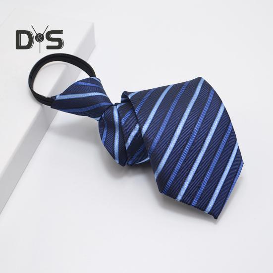 Men Business Tie Multiple Pattern Designs Rich Colors No Knot Casual Neck Tie Banquet Wedding Party Necktie