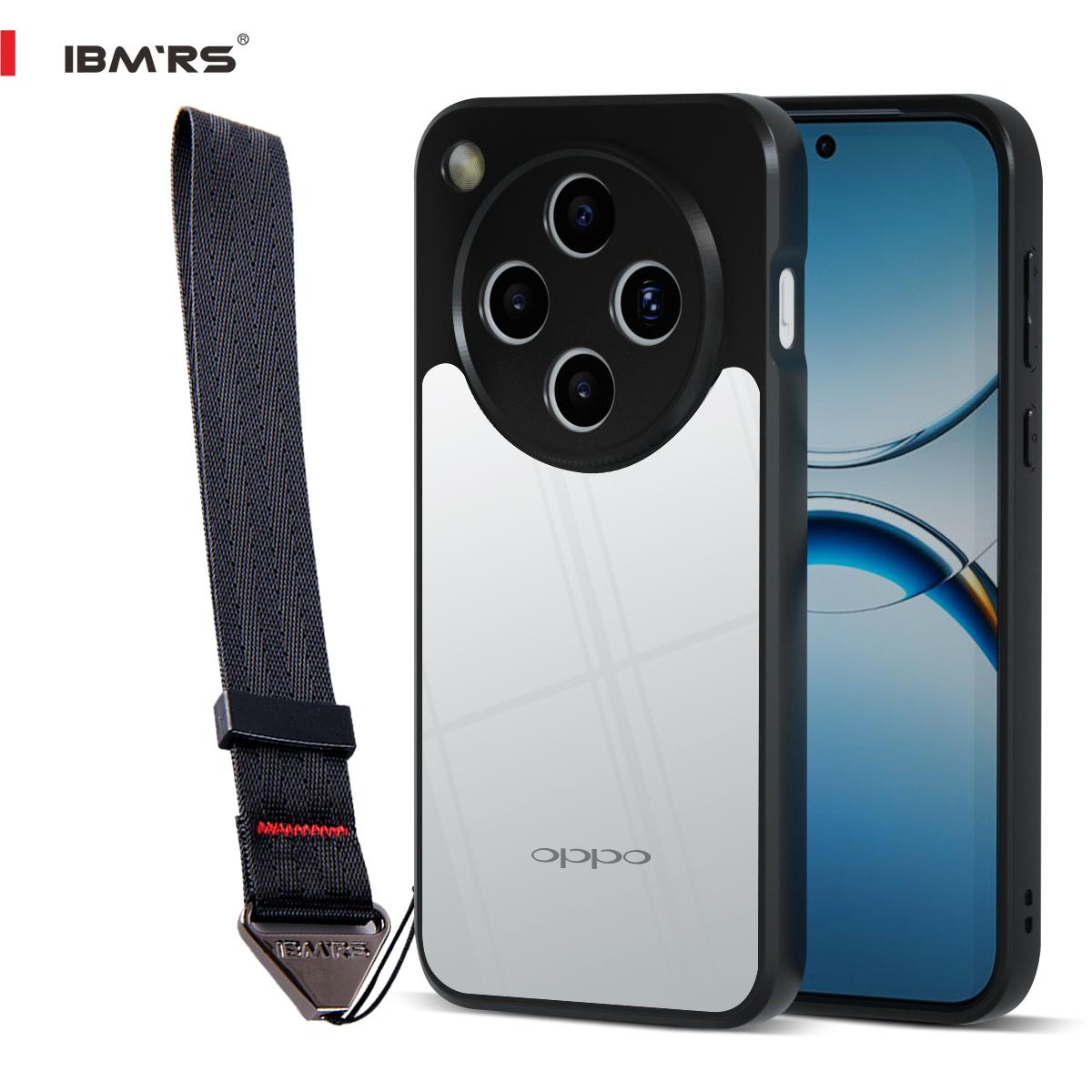 

(В комплекте ремешок на запястье)Чехол IBMRS для телефона Oppo Find X8, противоударный чехол для телефона, устойчивый к царапинам, прозрачный камуфляж PC + TPU прозрачный