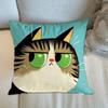 Kawaii Cartoon Animal Graffiti Pillows Decorative Cushion Covers 45X45 Cushions Cover Home Decor Items Decorations Bedroom