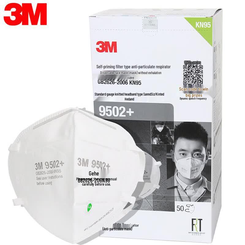 3M 9502+ Foldable Headband KN95 Respirator