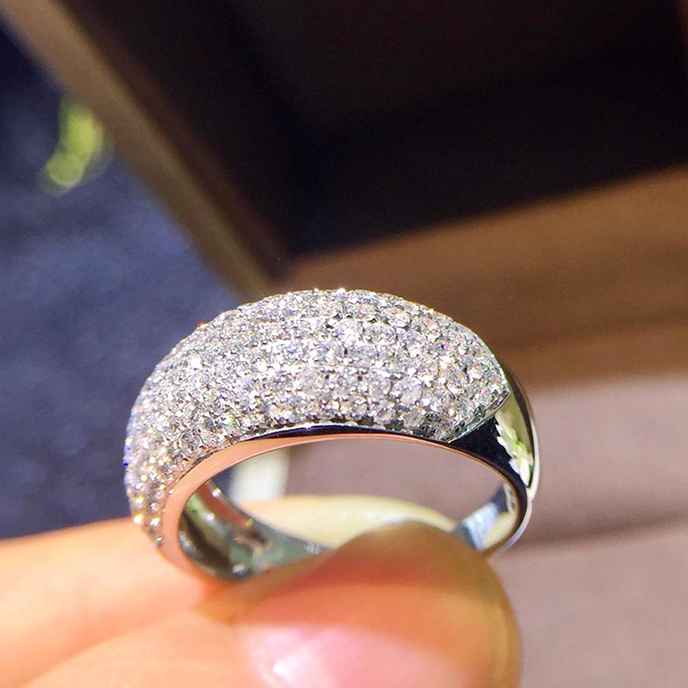 

CAOSHI Paved with Shiny Zirconia Proposal Ring for Women Delicate Design Finger Accessories for Wedding Ceremony Fashion Gift 6