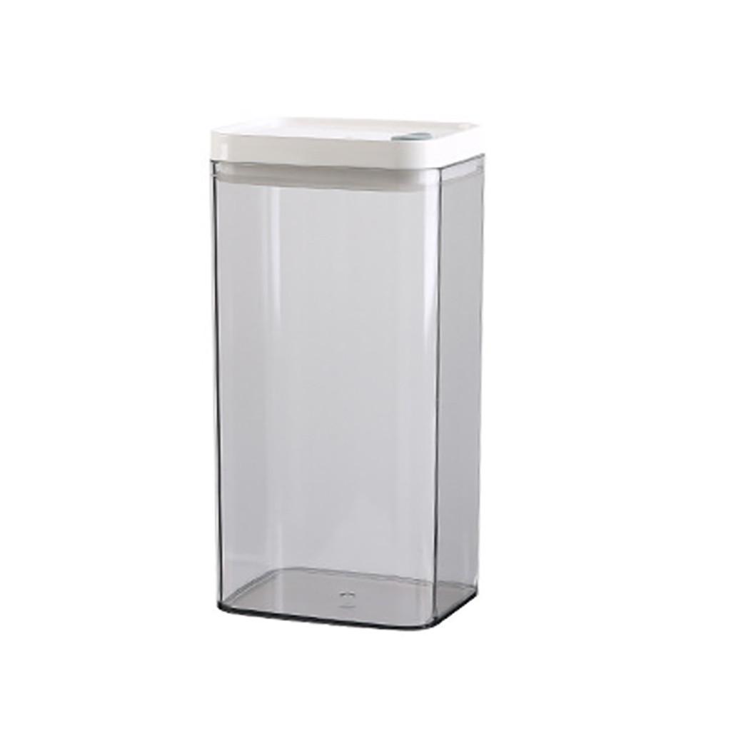 (SU)Rezervor Sigilat Bucătărie Pătrat Plastic Transparent Grain Proaspăt