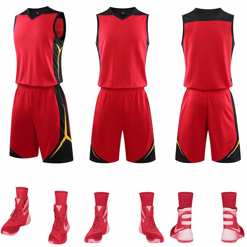 

Basketball Suit Men S Vest Student Game Jersey Adult Breathable Personalized Sports Training Suit Printing Number M красный