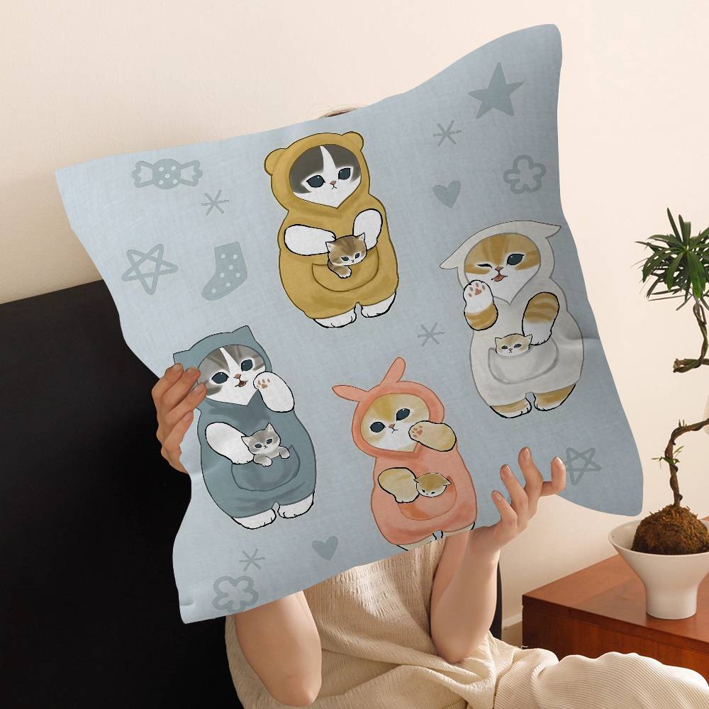 Fashion Luxury Cute Mofusand Cat Cushion Cover Pillow Cover Decor Pillowcase Printed Cushion Case For Couch
