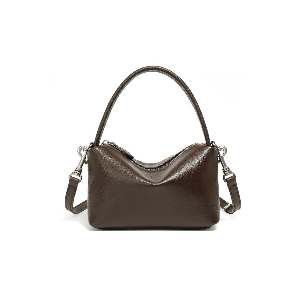 

Повседневная сумка из коровьей кожи, модная универсальная сумка-подушка, на одно плечо, через плечо, женская сумка шоколадный