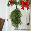 Artificial Norfolk Pine Needle Hanging Decoration - Lifelike Green Plant Backdrop for Indoor/Outdoor Use