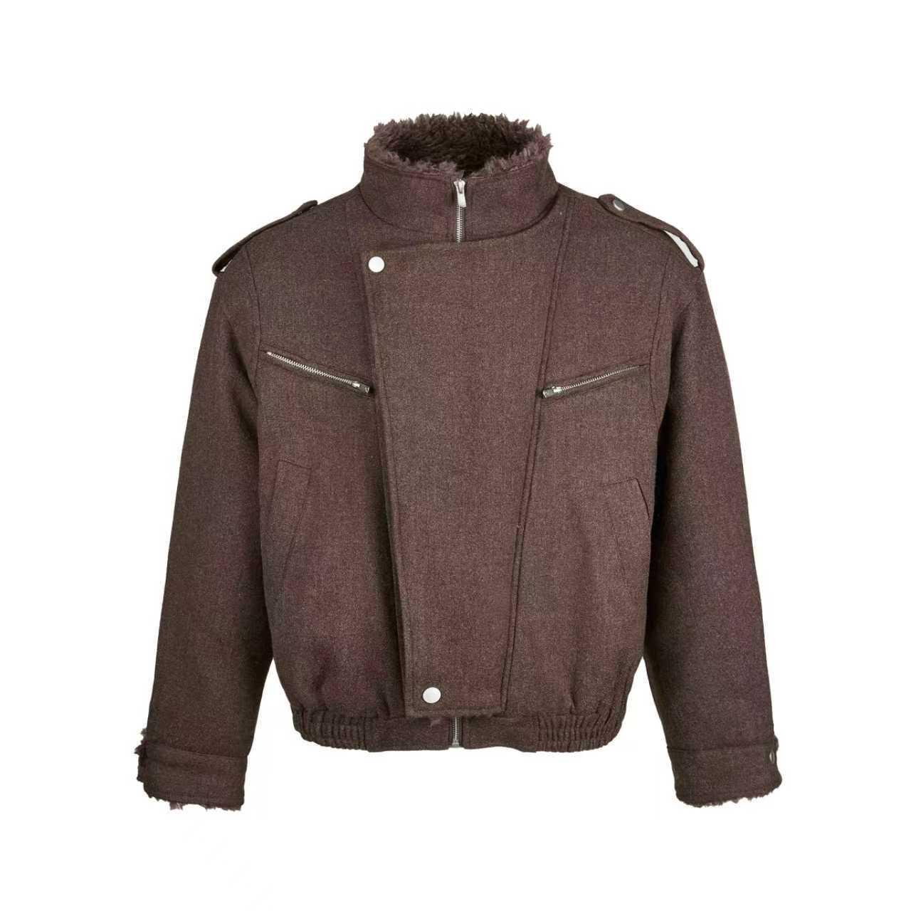 YishengYi Stand-Collar Woolen Mountain Eagle Winter Jacket XL_140-160 lbs