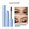 Long-lasting Waterproof Mascara That Does Not Smudge or Sweat, for Women with Curled and Thick Eyelashes.