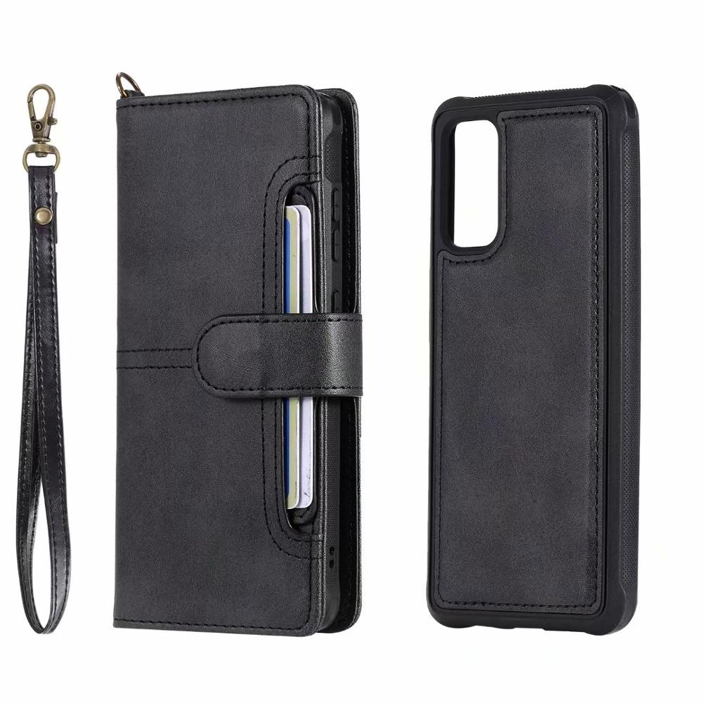 Flip Wallet Detachable Leather Case for Samsung S22 Ultra S21 S20 FE Note20 S10 S9 S8 Plus Note10 9 8 Magnetic Stand Phone Cover