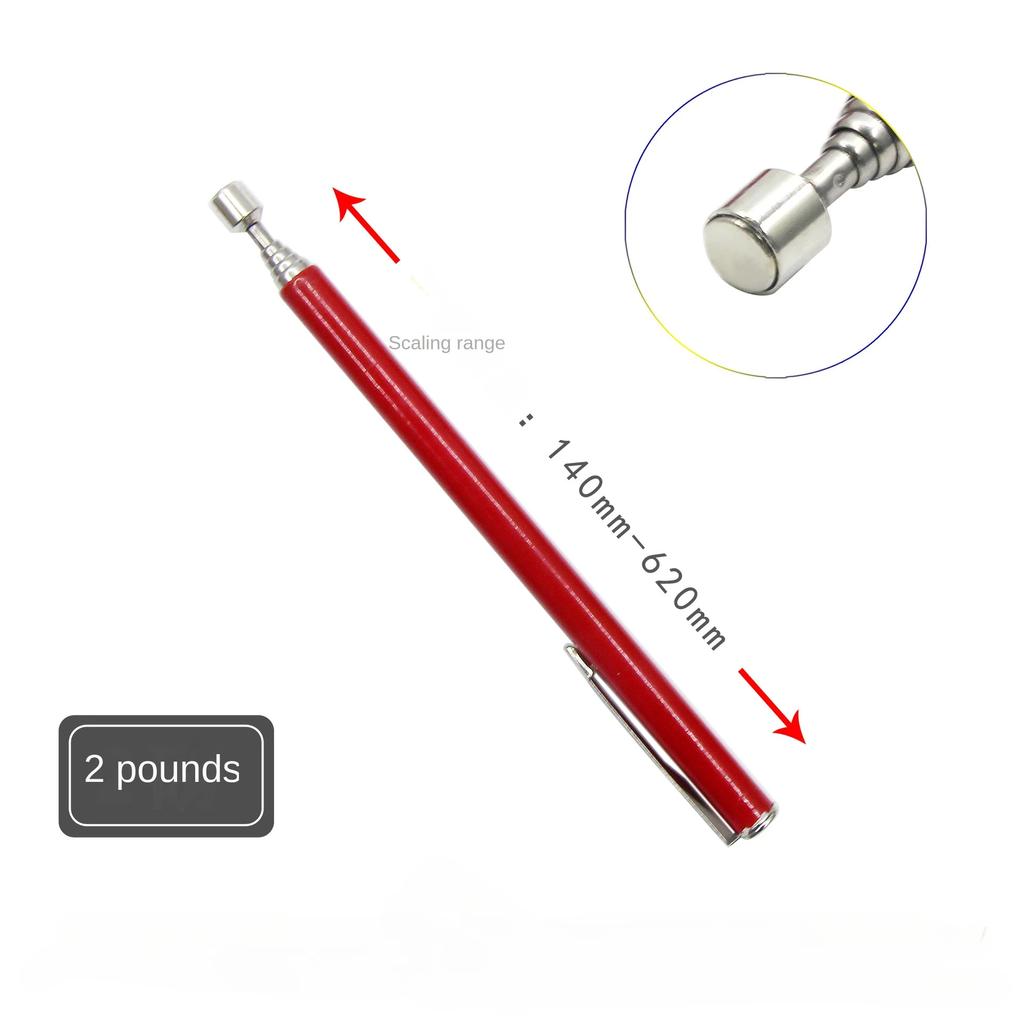 2/5/8/10LB Metal Pickup Stick Portable Metal Suction Stick Retractable Magnetic Pickup Auto Repair Tool with Light Magnetic Rod