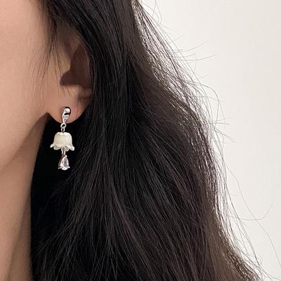 White Lily Of The Valley Tassel Earrings Women'S Niche Premium Temperament Gentle Fresh Fashion Versatile Earrings Earrings