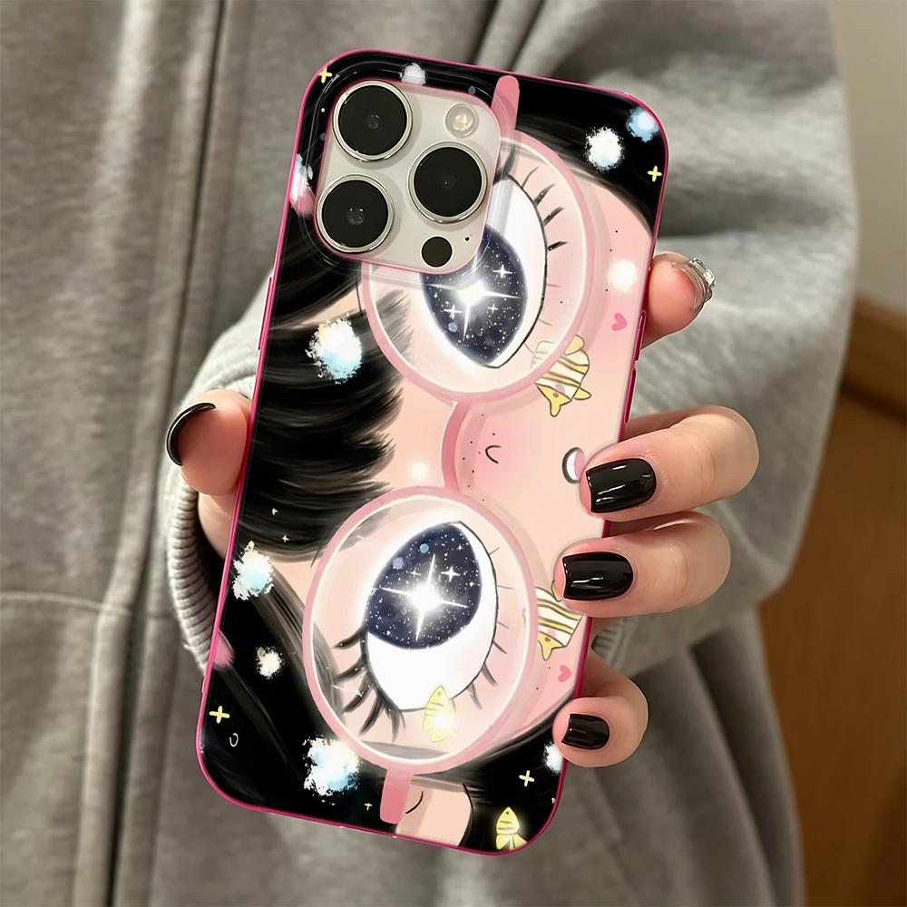 Phone Case For Iphone 17 Air 11 Pro Max 13 15 Plus 12 14 16 Absorbent Heavy Duty Anti Break Little Girl With Shining Eyes Cover