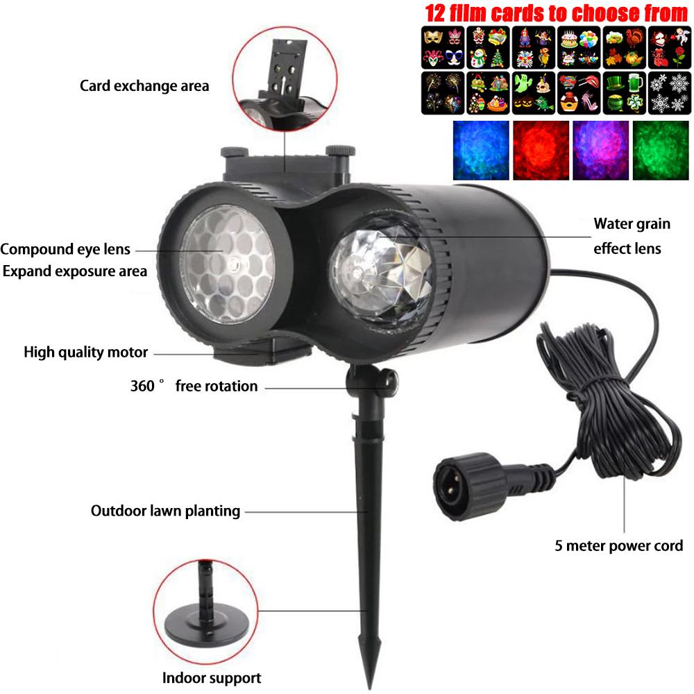 2025 New Lamp Party Lights 15W Stage Lighting Holiday Outdoor Christmas Projector Christmas Led Projector Waterproof Laser lamps