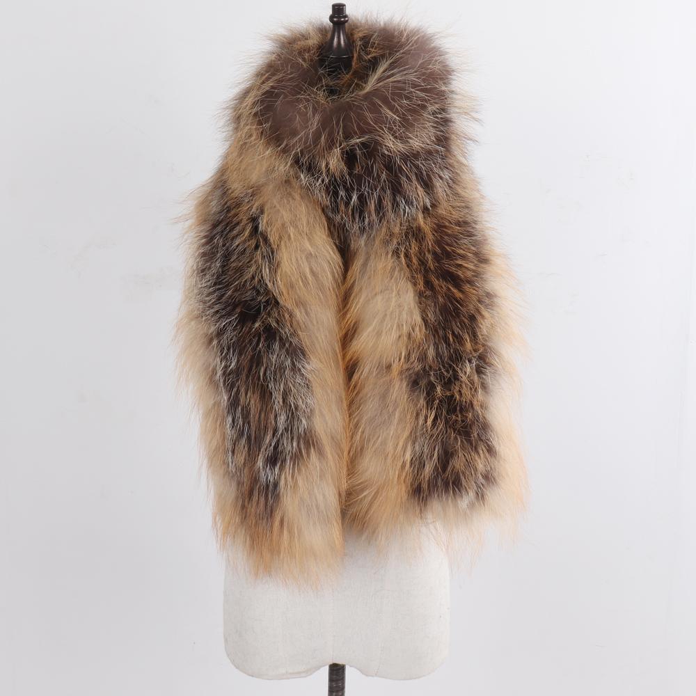 Hot Sell Ladies Long Style Genuien Fox Fur Scarf Women Knitted Fluffy Real Fox Fur Scarves Winter Keep Warm Fur Real Wraps