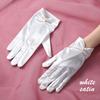 Braut Hochzeit Handschuhe Edle Und Elegante Damen Weiß/Schwarz Charmante Handgelenk Länge Ball Party Handschuhe