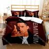 Fashion Hip Hop Eminem Rapper Bedding Set Single Twin Full Queen King Size Bed Set Kids Bedroom Duvetcover Sets Bed Sheet Set