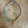 Yori Trendy Handmade Acrylic Rainbow Flower Colorful Beaded Necklace Summer Beach Necklace Jewelry Gift