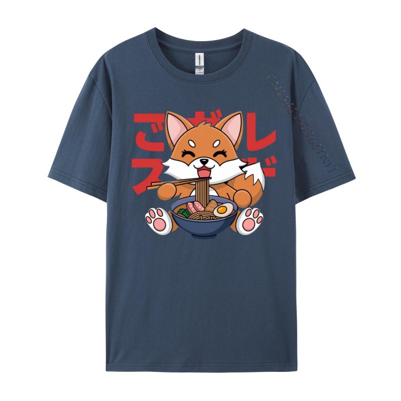 Kawaii Corgi Eating Raunisex Cute Japanese Anime Dog Lovers Rife Unisex Tees Pug Eating Raunisex T Shirts Premium Cotton Design T Shirt