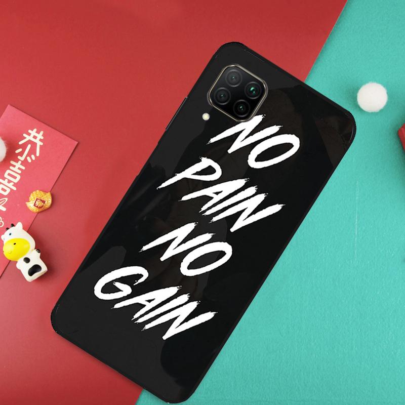 No Pain No Gain Gym For Huawei Nova 7i 8i 3i 11i Nova 10 9 SE 5T Y60 Y70 Y90 Y61 Y91 P20 P40 Lite P30 Pro Case