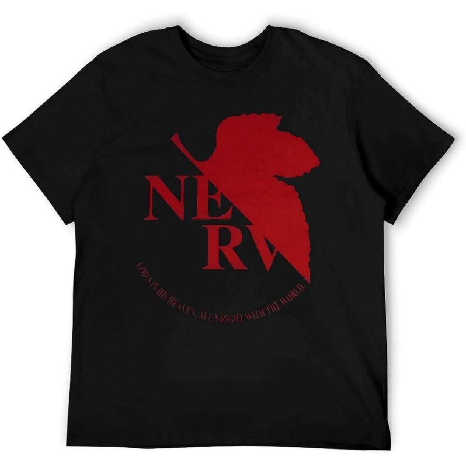 Futuristic Mecha Logo Tee Anime Sci-Fi NERV Inspired Shirt S