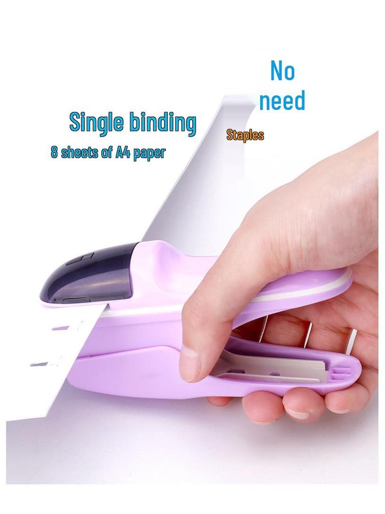 Kede You 5299 Staple-Free Labor-Saving Stapler for Office & Kids, Staples Up to 8 Pages