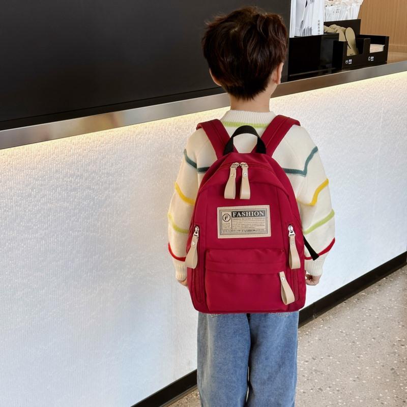 2024 Children School Backpack Lightweight Kindergarten Backpacks Simple Canvas Bag For Boys Girls Fashion Schoolbag Kids Bags