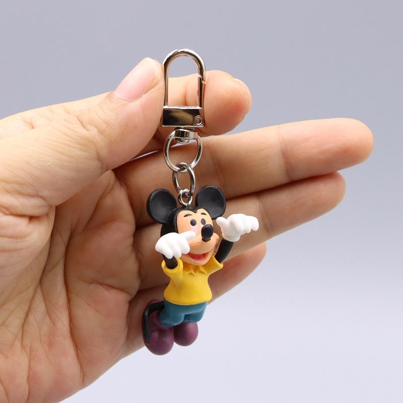Cute Doll Anime Mickey Pluto Mickey Cartoon Car Keychain Backpack Decoration Pendant Christmas Toy Gift