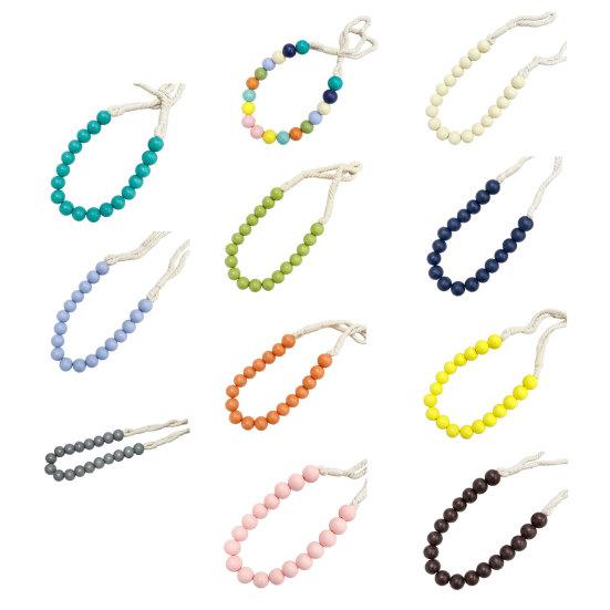 2Pcs Wood Bead Curtain Tiebacks, Curtain Holdbacks for Thin or Thick Window Draperies, Boho Farmhouse Curtain Tiebacks, Curtain Tie Backs for Home
