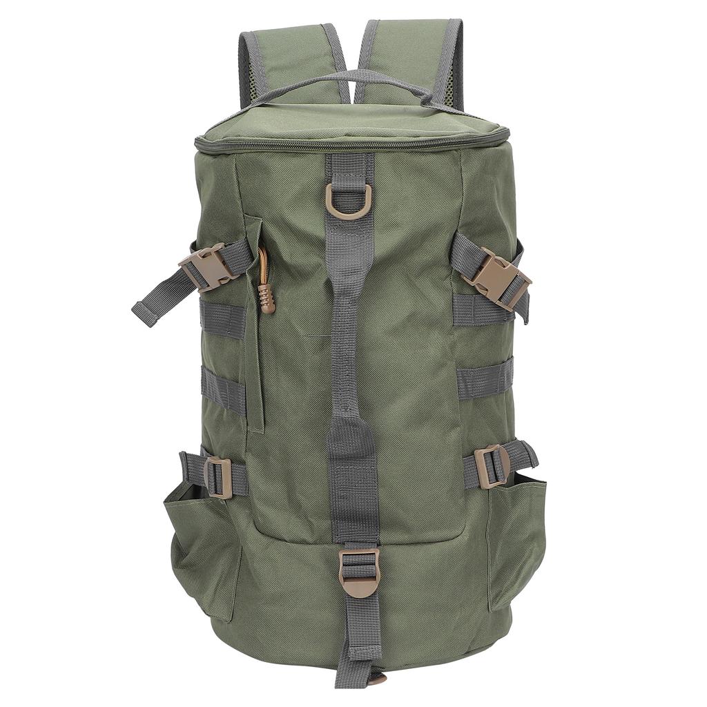 Fishing Bag Folding Cylindrical Large Capacity Fishing Tackle Backpack Travel Storage BagsMilitary