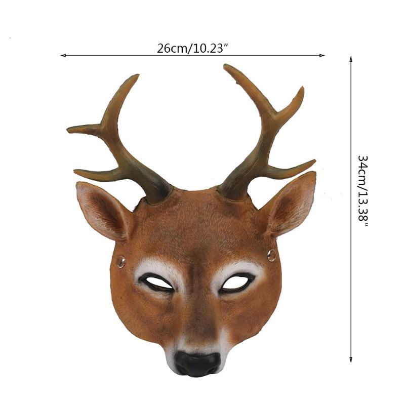 Halloween Christmas Deer Dress Up Party Props Mask Halloween Carnival Party Bar Nightclub Costume Half Face Cosplay