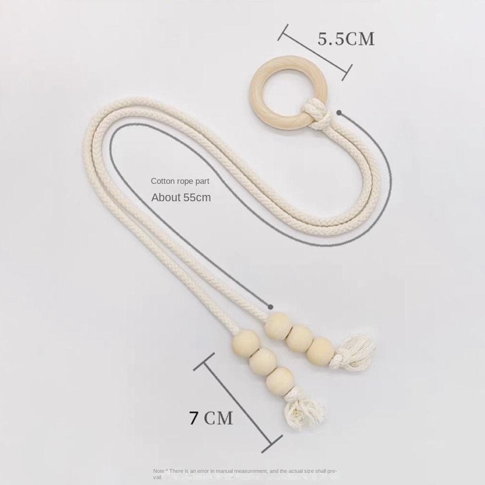 Simple Fringe Beaded Curtain Tieback No Punching Adjustable Curtains Holder Curtain Rope Home Curtain Accessories