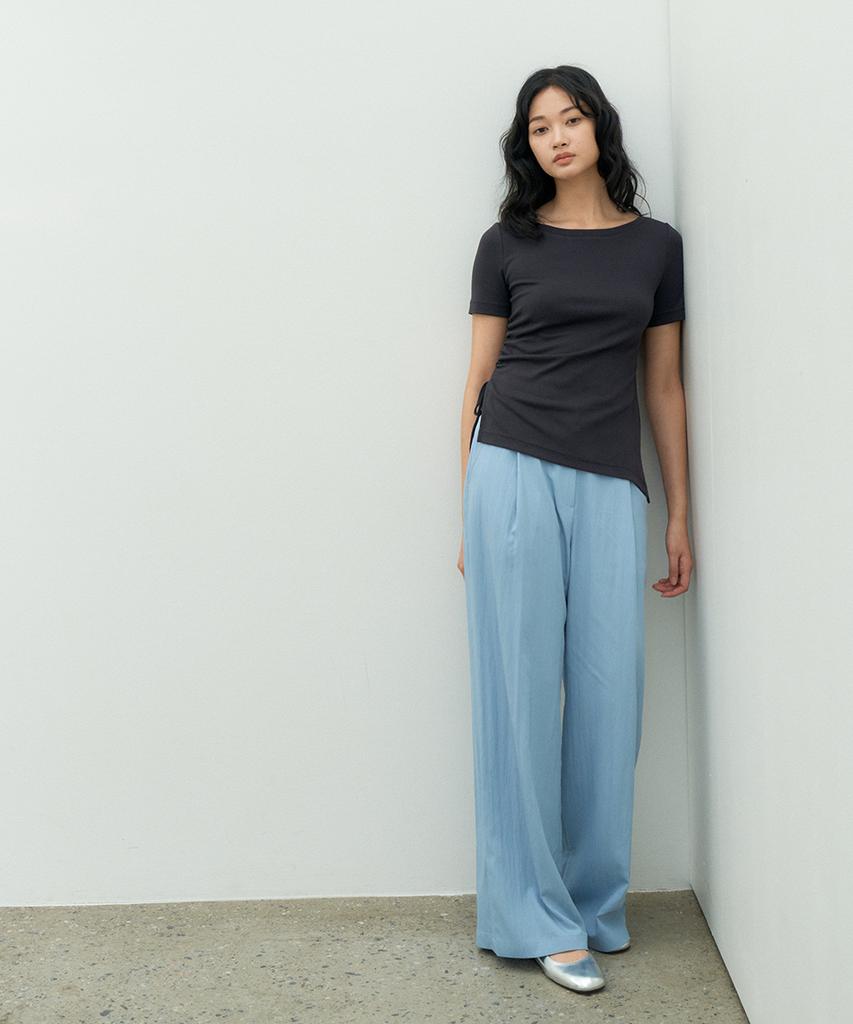 MAKE A TOAST Semi-Low-Rise Pocket Pants Light Blue Mbespa005Lb