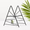 Home Decoration Glass Planter Terrarium Metal Holder Iron Geometric Pattern Hydroponic Vase