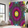 National Style Mandala Bathing Curtain  Bathroom Letters Shower Curtain Waterproof With 12 Hooks Fishes Home Deco Free Ship