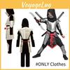 Hoogwaardig Ninja-kostuum voor kinderen voor Halloween Inclusief Hoofddeksel Jumpsuit Beenwarmers Borstplaat en Gilet